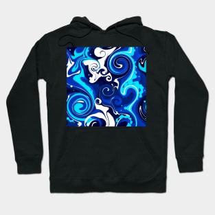 Colorful Fluid Marbling Effect With Circular Movement Hoodie